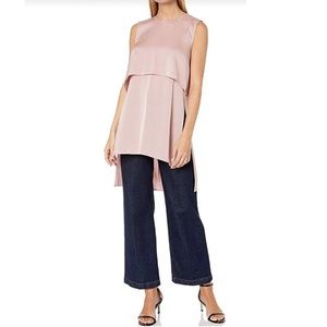 BCBG MAXAZRIA Oliver Blush Satin Tunic